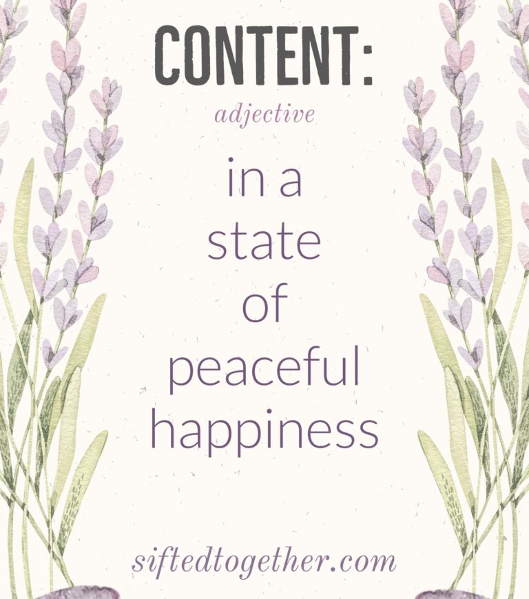 content-adjective-in-a-state-of-peaceful-happiness-sifted-together